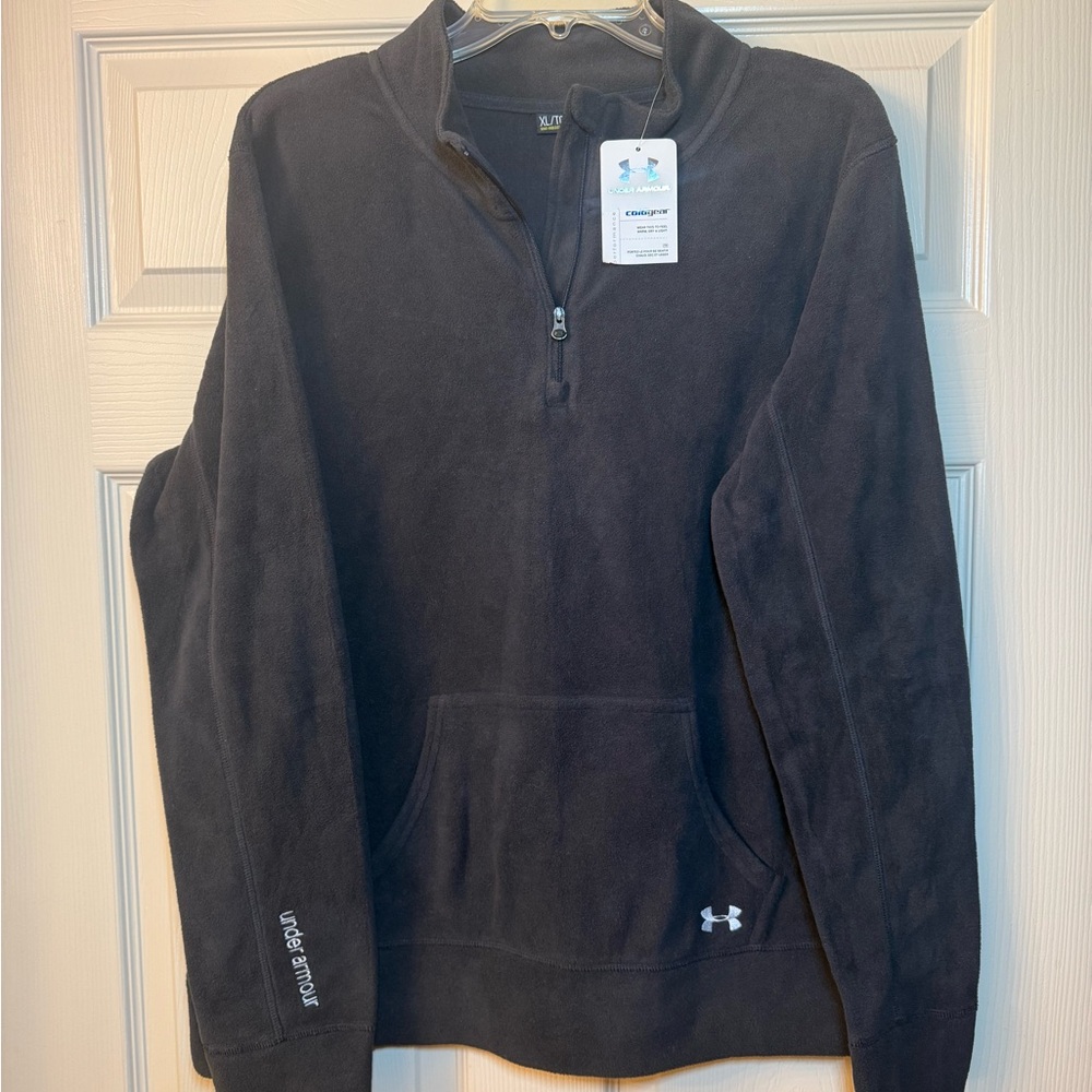 UNDER ARMOUR Women’s Rival Fleece Quarter Zip Pullover XL NWT - Picture 2 of 9